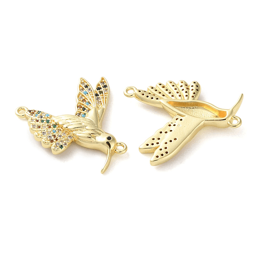 Conector Colibri Con Circones | Baño de oro 18k