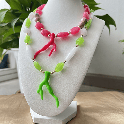 Collares de Corales | Acrílico con baño de oro 18k