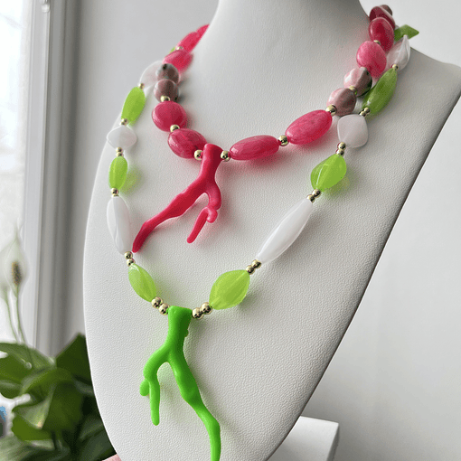 Collares de Corales | Acrílico con baño de oro 18k