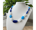 Collar Acrílico Tonos Azules 