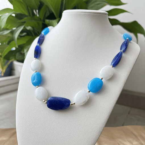 Collar Acrílico Tonos Azules 