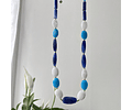 Collar Acrílico Tonos Azules 
