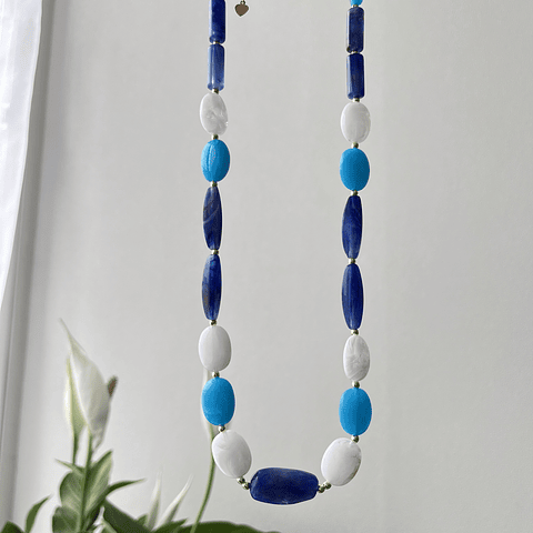 Collar Acrílico Tonos Azules 