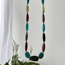  Collar Acrílico Con Baño de oro 18k