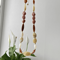  Collar Acrílico Tonos Beige