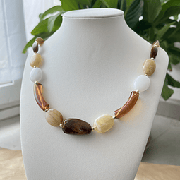  Collar Acrílico Tonos Beige