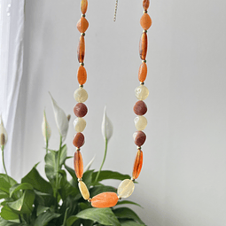  Collar Acrílico Tonos Naranjos
