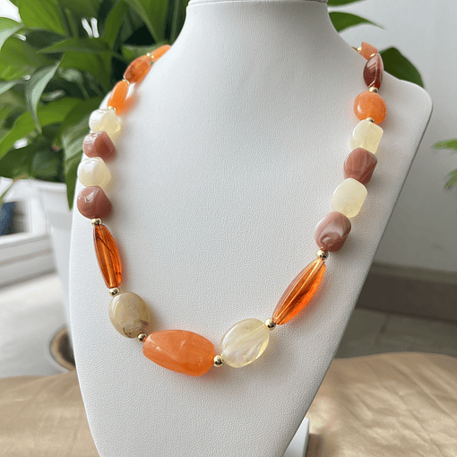 Collar Acrílico Tonos Naranjos