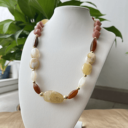  Collar Acrílico Tonos Beige