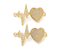 Conector Latido de Corazón | Baño de oro 18k