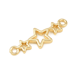  Conector Estrellas | Baño de oro 18k