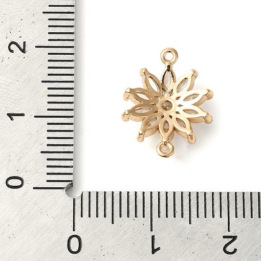 Conector Manzanilla Con Circones | Baño de oro 18k