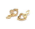 Conector Corazón e Infinito | Baño de oro 18k