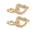 Conector Corazón e Infinito | Baño de oro 18k