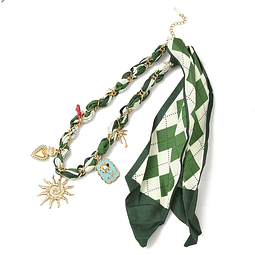  Collar Pañuelo Con Cadena | Acero Inoxidable