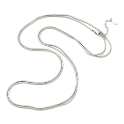  Collar Cadena Serpiente | Acero Inoxidable Plateado
