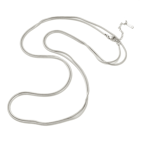 Collar Cadena Serpiente | Acero Inoxidable Plateado