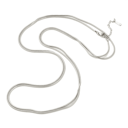 Collar Cadena Serpiente | Acero Inoxidable Plateado