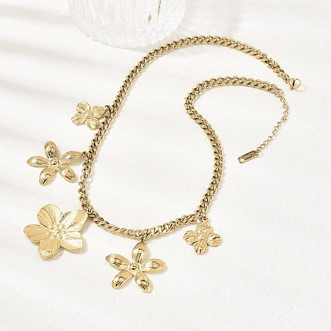 Collar De Flores | Acero Inoxidable