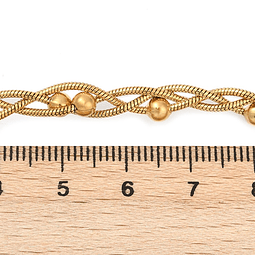  Collar Serpiente Trenzado Con Balines | Acero Inoxidable