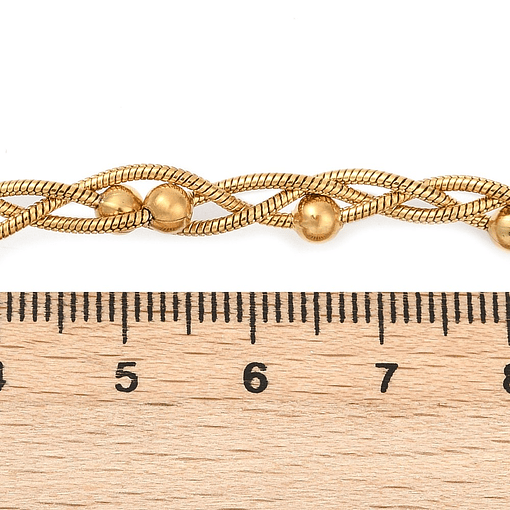 Collar Serpiente Trenzado Con Balines | Acero Inoxidable