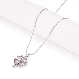  Collar De Trébol con Circones | Acero Inoxidable