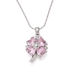  Collar De Trébol con Circones | Acero Inoxidable