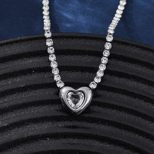 Collar Circonita Cubica | Acero Inoxidable