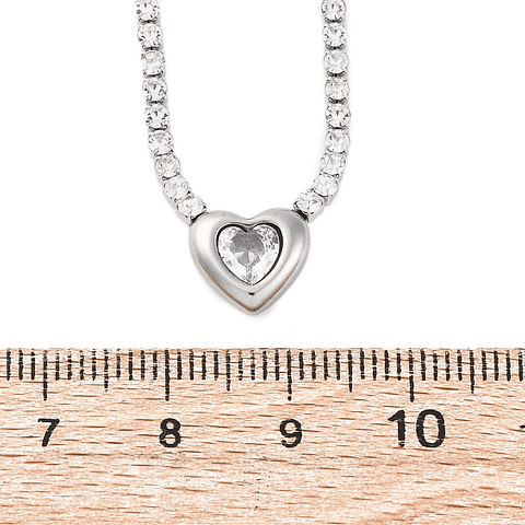 Collar Circonita Cubica | Acero Inoxidable