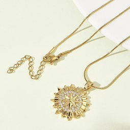  Collar de Brújula | Acero Inoxidable