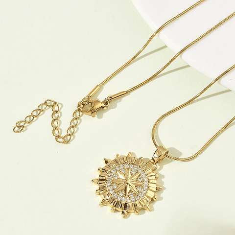 Collar de Brújula | Acero Inoxidable