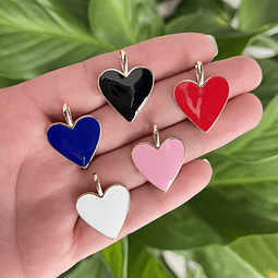 Corazones Esmaltados | Baño de oro 18k