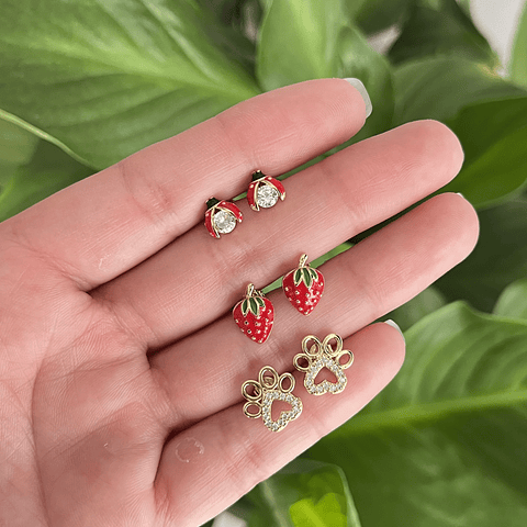 Aros Con Tornillo Baño De Oro 18k 