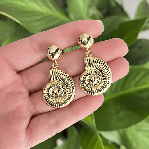 Aros De Conchita | Baño de oro 18k