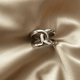 Anillo Nudo Ajustable | Baño de Plata<