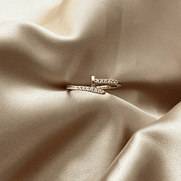 Anillo Circones Ajustable | Baño de oro 18k