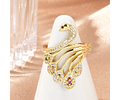 Anillo Ajustable Pavo Real | Baño de oro 18k