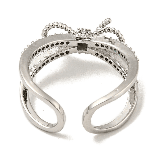 Anillo Ajustable Lazo | Baño De Plata