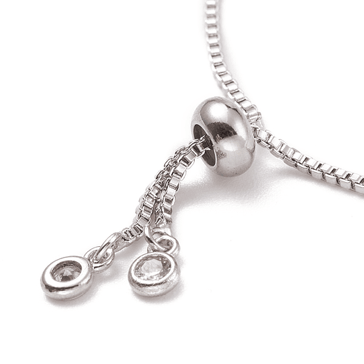 Pulsera Con Circones Ajustable | Baño de Platino