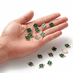  Dije Trébol Esmaltado | Aleación 