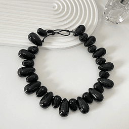 Collar Pelotas Acrílicas | Negro