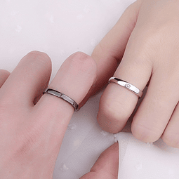  Anillos de Pareja Ajustable | Aleación