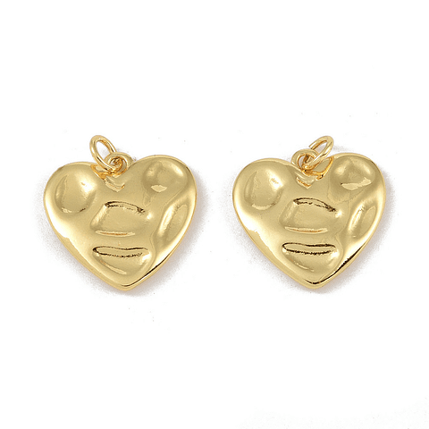 Colgante Corazón Machacado | Baño de oro 18k
