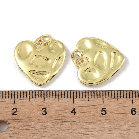 Colgante Corazón Machacado | Baño de oro 18k