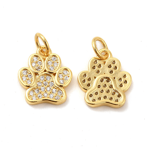 Colgante Huella de Pata de Perro | Baño de oro 18k