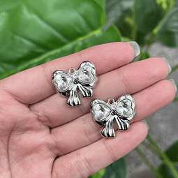 Colgante Lazo y Corazón Cristal | Y2K