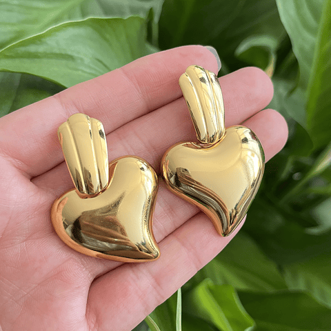 Aros de Corazón | Acero Inoxidable 
