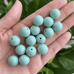 14mm Pelotas Acrílicas | Verde Agua