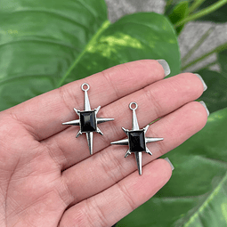 Colgante Estrella Cristal Negro | Y2K