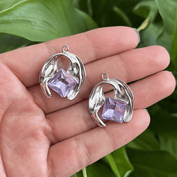 Colgante Con Cristal Lila | Y2K